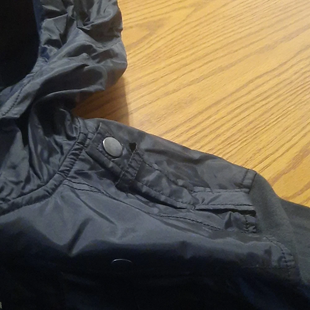 American Rag hooded jacket with nylon accents size large